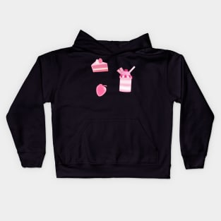 Strawberry Desserts Kids Hoodie